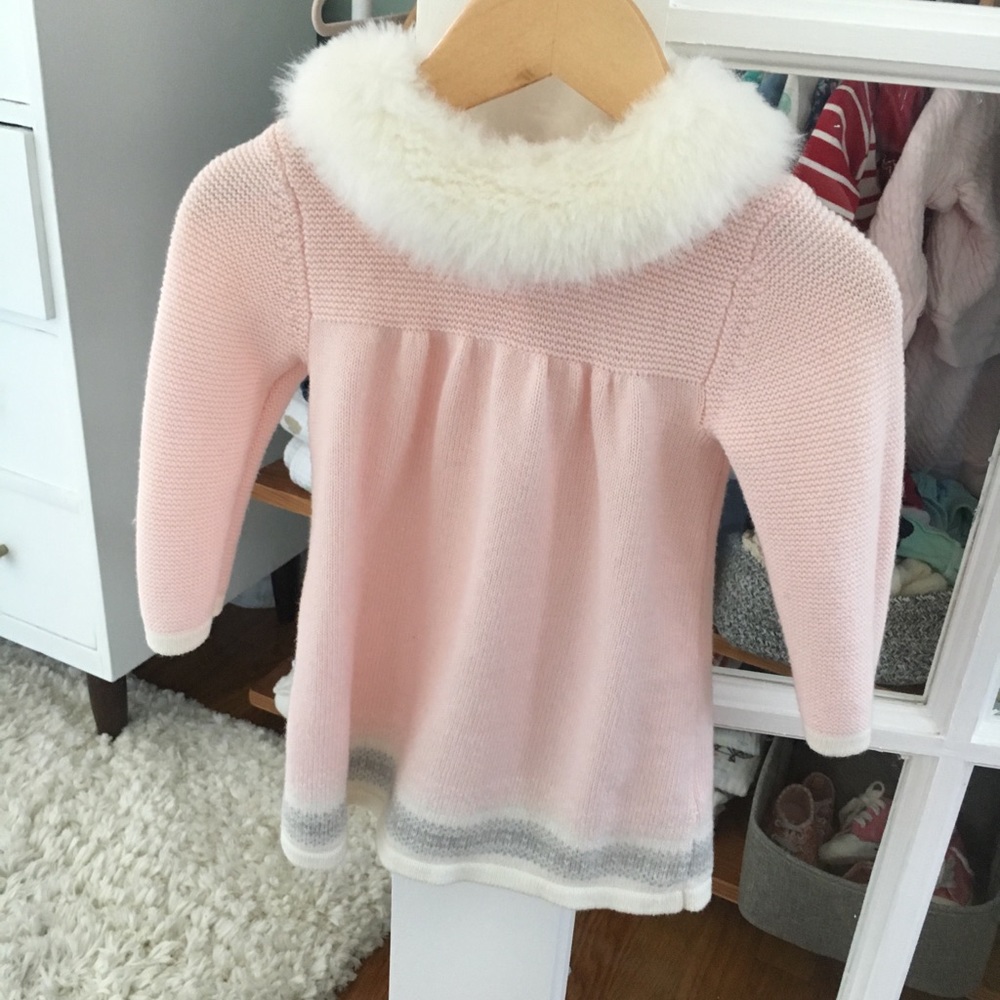 Janie and Jack Pink Knit Dress 6-12M
